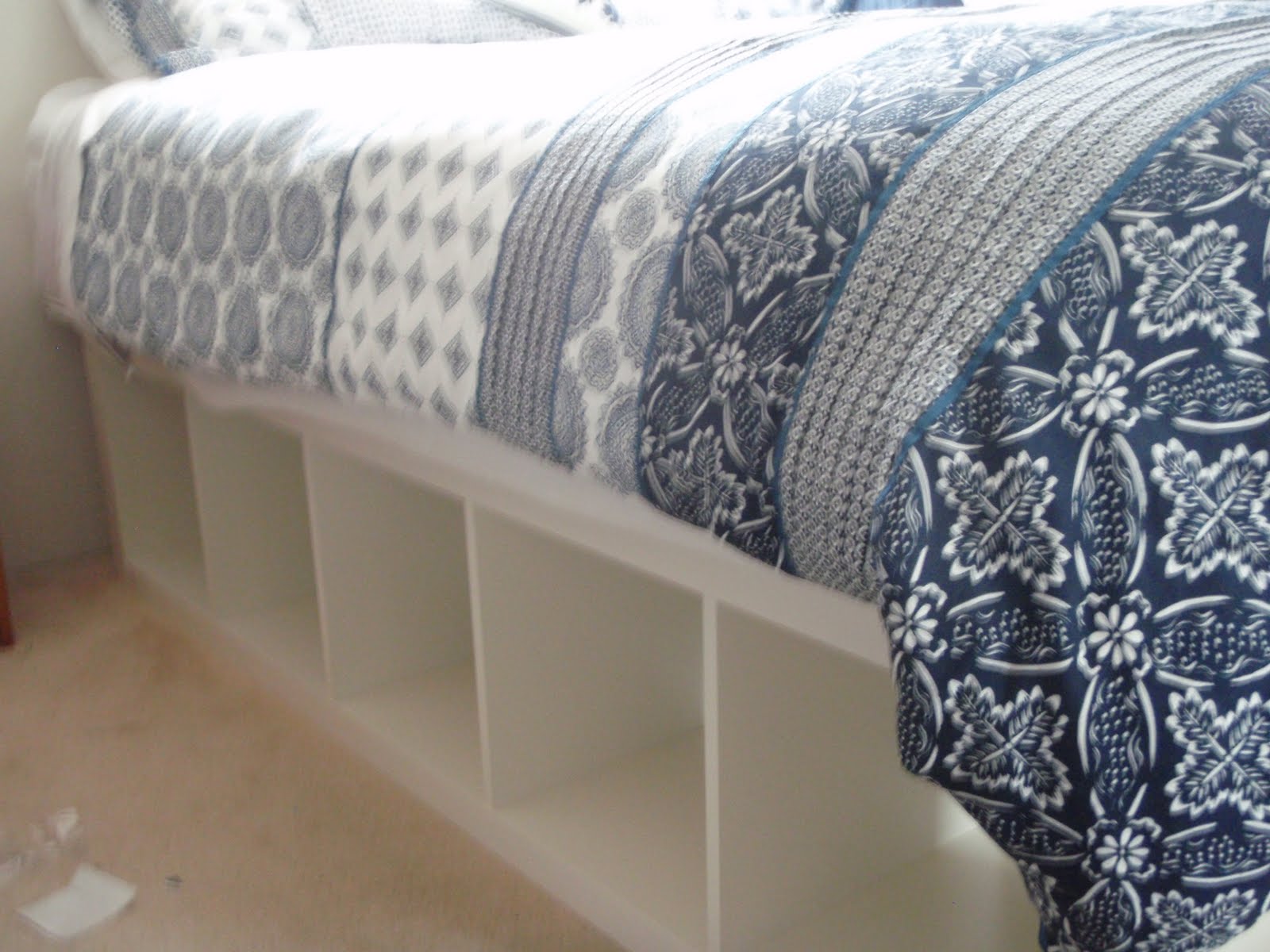 Expedit re purposed as bed frame for maximum storage